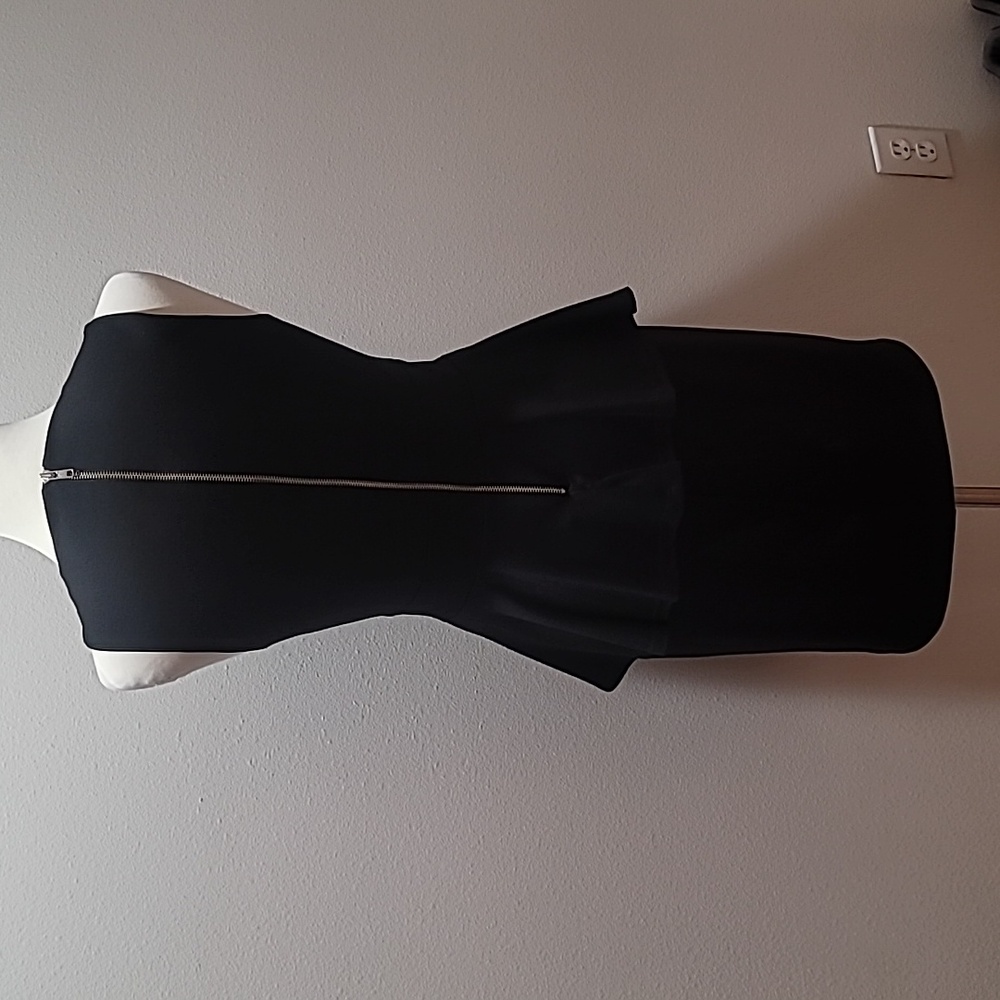 CASUAL COUTURE PARTY LOOK QUIET LUXURY 80'S INSPIRED PEPLUM MINI LBD LADY LARGE - Picture 2 of 12